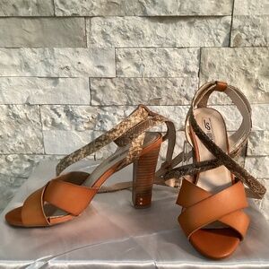 Leila Stone Cordelia Ankle Strap Heels